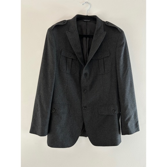 Banana Republic Other - Banana Republic Mens 42R Wool Military Blazer Jacket Charcoal Gray 680712-00